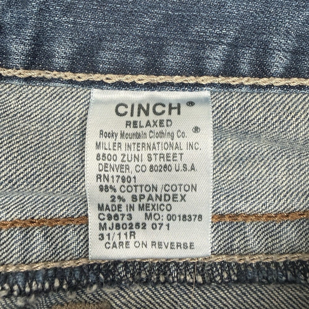 Cinch ADA Jeans Women 34 Blue Relaxed Fit Western Stretch Denim - Picture 12 of 14